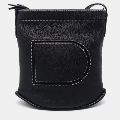 Pre-owned Delvaux Black Leather Pin Shoulder Bag