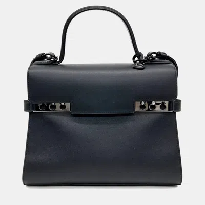 Pre-owned Delvaux Black Leather Tompet Mm