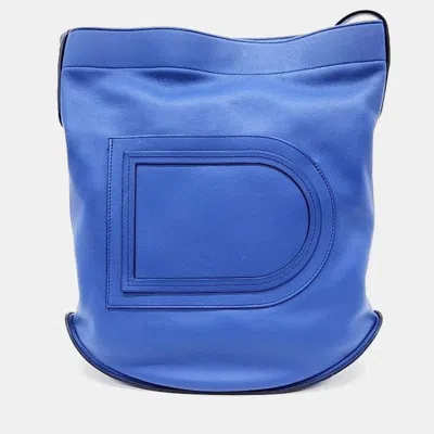 Pre-owned Delvaux Blue Leather Pin Shoulder Bag