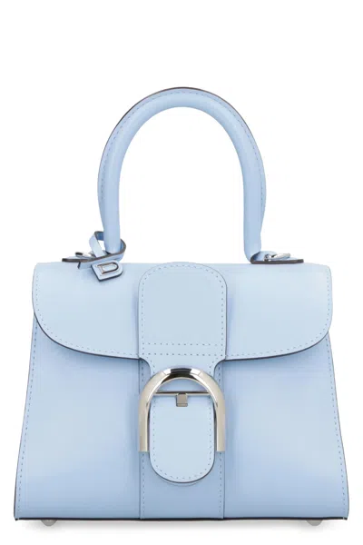 Delvaux Brillant Mini Leather Bag In Light Blue