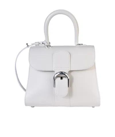 Delvaux Brilliant Pm Clamshell Shoulder Bag In White