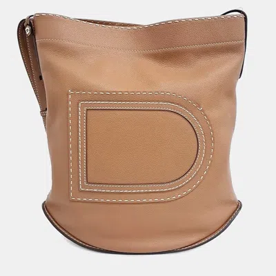 Pre-owned Delvaux Brown Leather Pin Crossbody Bag