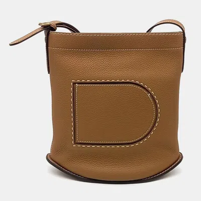 Pre-owned Delvaux Brown Leather Pin Shoulder Bag