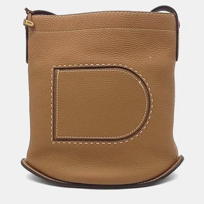 Pre-owned Delvaux Brown Leather Pin Shoulder Bag