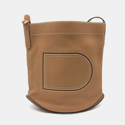 Pre-owned Delvaux Brown Leather Pin Shoulder Bag