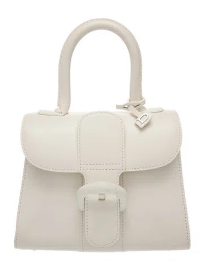 Pre-owned Delvaux Calf Leather Brillant Mini In White