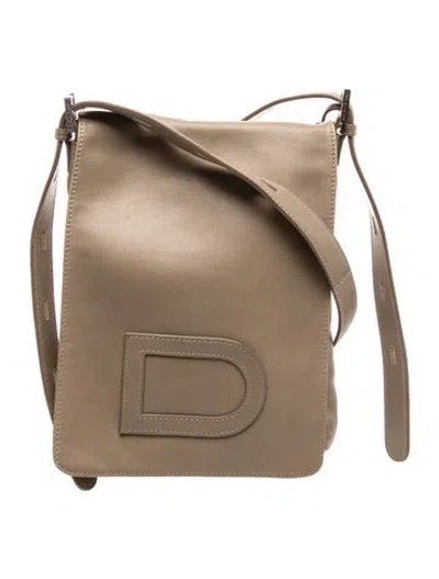 Pre-owned Delvaux Calfskin Crossbody Bag In Neutral