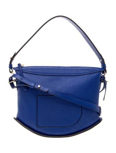 Pre-owned Delvaux Calfskin Pin Swing In Blue