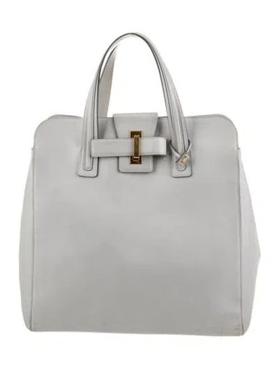 Pre-owned Delvaux Calfskin Simplissime N/s In Gray
