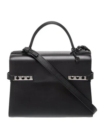 Pre-owned Delvaux Calfskin Tempête In Black