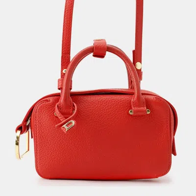 Pre-owned Delvaux Cool Box Nano Red Leather Crossbody Bag