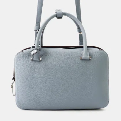 Pre-owned Delvaux Cool Box Pacifica Taurillonsoft Leather Size Mm In Blue