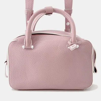 Pre-owned Delvaux Cool Box Pink Grained Calf Leather Size Mini