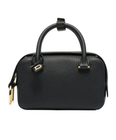 Delvaux D-button Handbag In Black