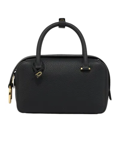 Delvaux Double-handle Shoulder Bag In Black