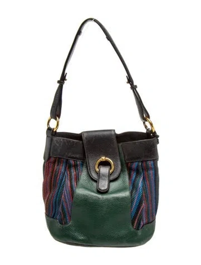 Pre-owned Delvaux Faust Medium Vintage In Green
