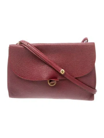Pre-owned Delvaux Goat Leather Crossbody Bag Vintage In Red