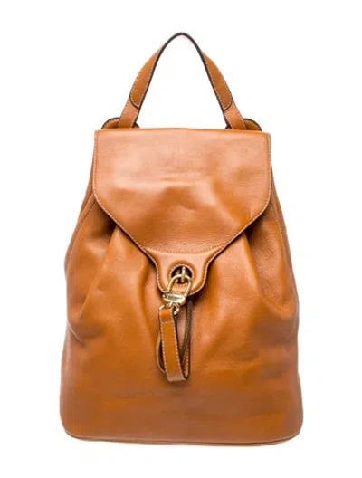 Pre-owned Delvaux Leather Backpack In Neutrals