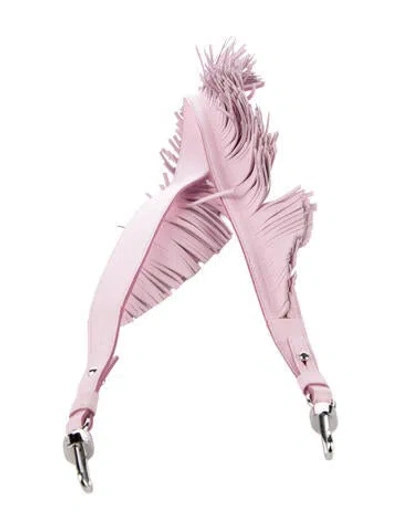 Pre-owned Delvaux Leather Bag Strap In Pink