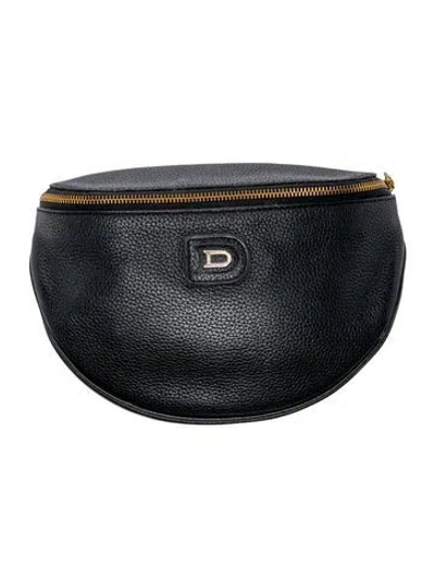 Pre-owned Delvaux Leather Belt Bag In Black