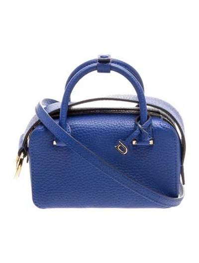 Pre-owned Delvaux Leather Box Mini W/ Tags In Blue
