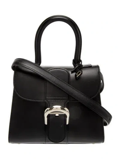 Pre-owned Delvaux Leather Brillant Mini In Black