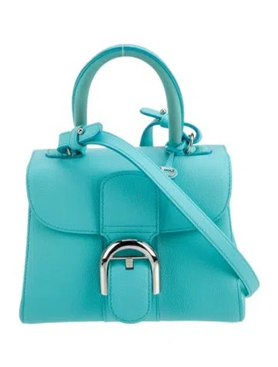 Pre-owned Delvaux Leather Brillant Mini In Blue