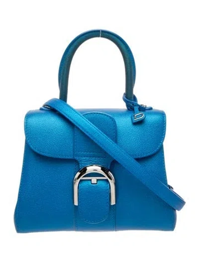 Pre-owned Delvaux Leather Brillant Mini In Blue