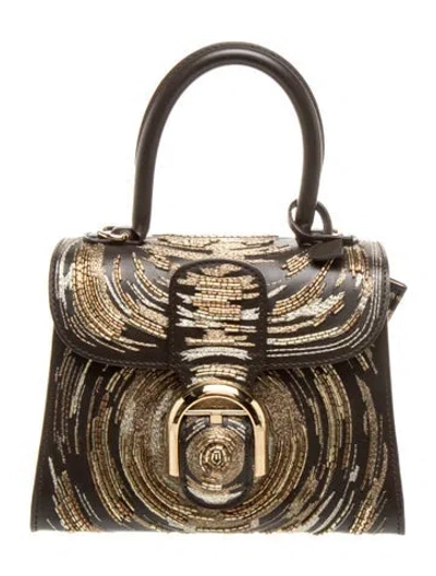 Pre-owned Delvaux Leather Brillant Mini In Brown