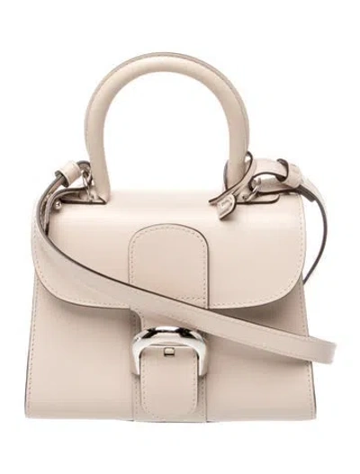Pre-owned Delvaux Leather Brillant Mini In Neutrals