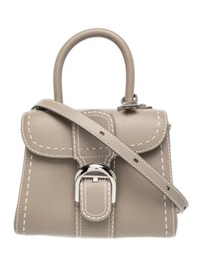 Pre-owned Delvaux Leather Brillant Mini In Neutrals
