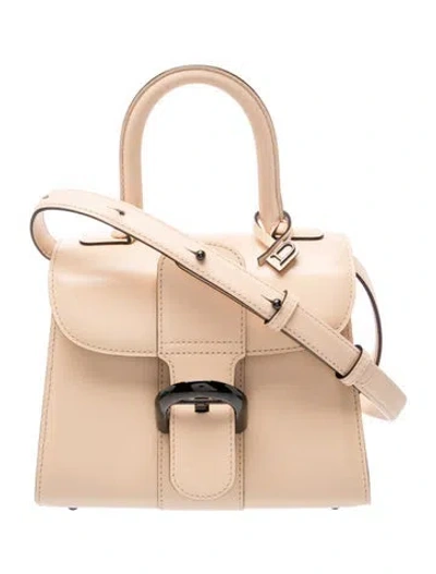 Pre-owned Delvaux Leather Brillant Mini In Neutrals