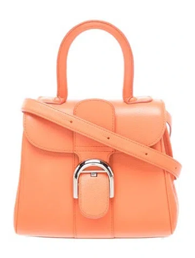 Pre-owned Delvaux Leather Brillant Mini In Orange