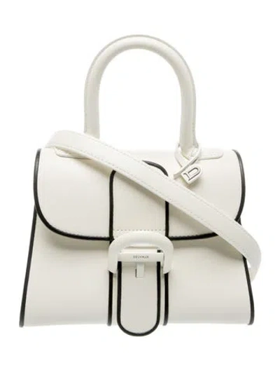 Pre-owned Delvaux Leather Brillant Mini In White