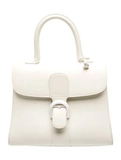 Pre-owned Delvaux Leather Brillant Mm In White
