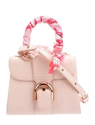 Pre-owned Delvaux Leather Brilliant Mini In Pink
