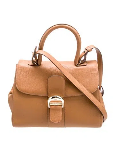Pre-owned Delvaux Leather Brilliant Mm In Brown