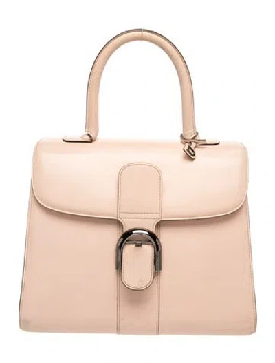 Pre-owned Delvaux Leather Brilliant Mm In Neutrals
