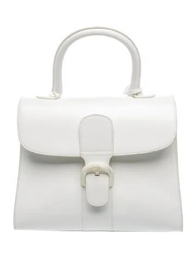 Pre-owned Delvaux Leather Brilliant Mm In White