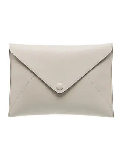 Pre-owned Delvaux Leather Clutch In Neutral