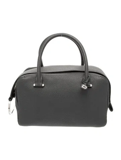 Pre-owned Delvaux Leather Cool Box In Gray