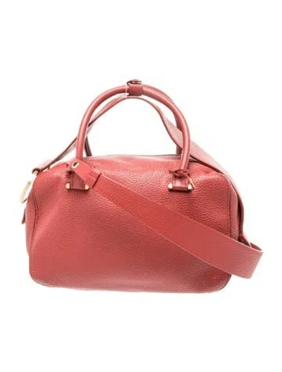 Pre-owned Delvaux Leather Cool Box Mm In Red