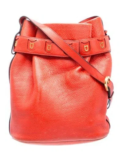Pre-owned Delvaux Leather Crossbody Bag In Red