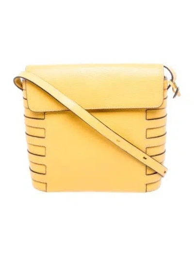 Pre-owned Delvaux Leather Crossbody Bag In Yellow