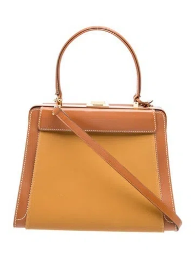 Pre-owned Delvaux Leather Illusion In Neutral