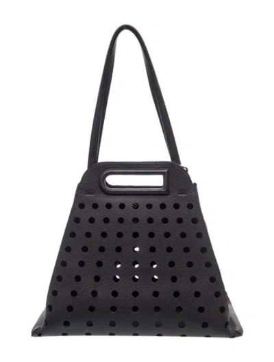 Pre-owned Delvaux Leather L'airess Mm In Black