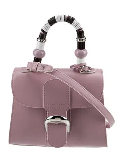 Pre-owned Delvaux Leather Le Brillant Mini In Purple