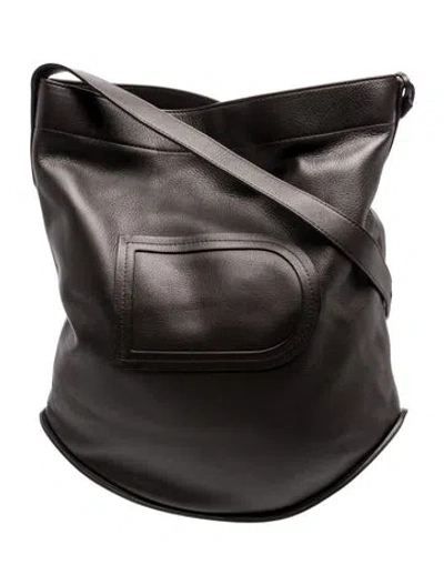 Pre-owned Delvaux Leather Le Pin In Brown