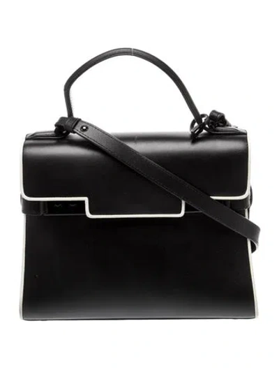 Pre-owned Delvaux Leather Le Tempète Mm In Black