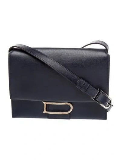Pre-owned Delvaux Leather Leonce Pm 2024 In Blue